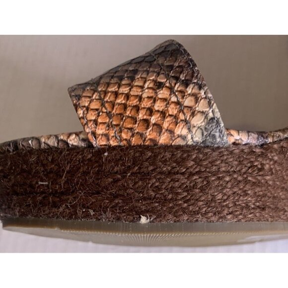 Comfort Est 1946 Womens Animal Print Platform Wedge Sandals Size 9M 4" Heel - Picture 16 of 16